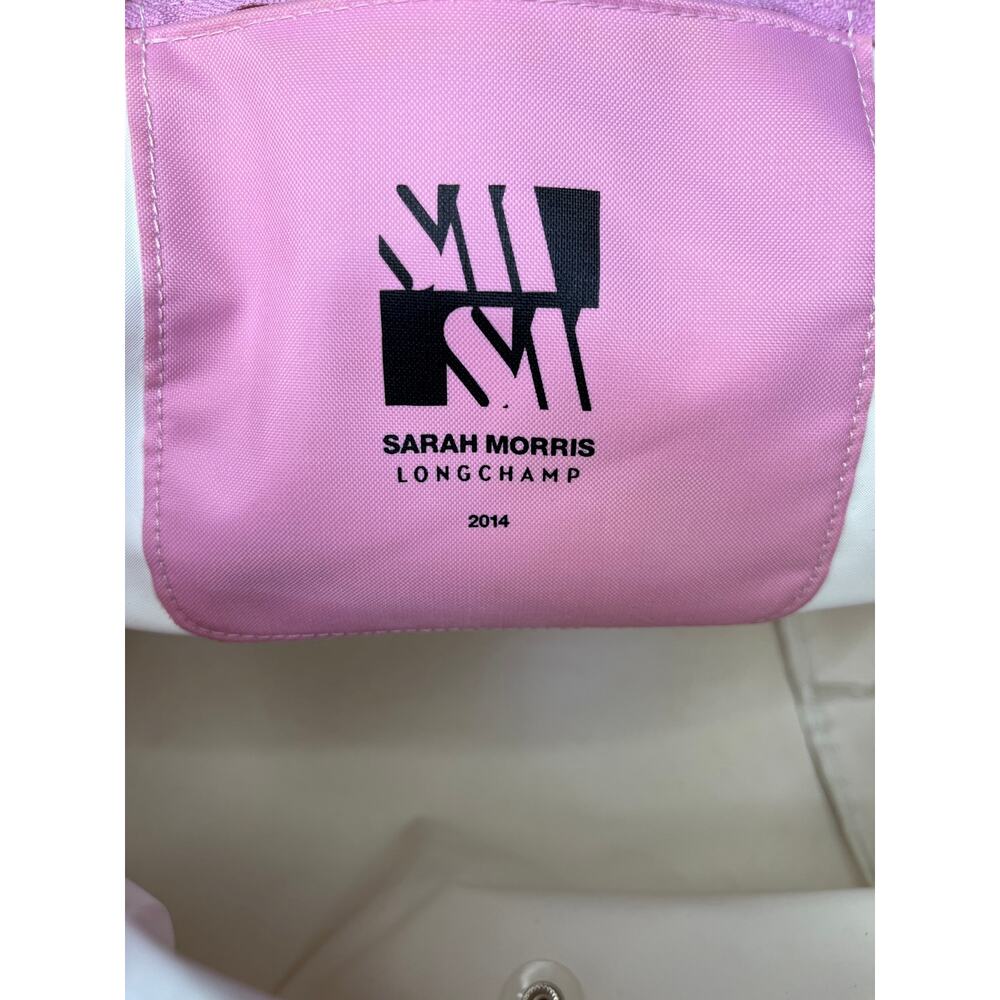 Longchamp x Sarah Morris 2014 Le Pliage Large Pink Tote Bag France - Picture 2 of 16